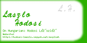 laszlo hodosi business card